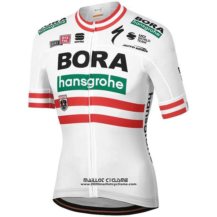 2020 Maillot Ciclismo Bora Champion L'autriche Manches Courtes et Cuissard